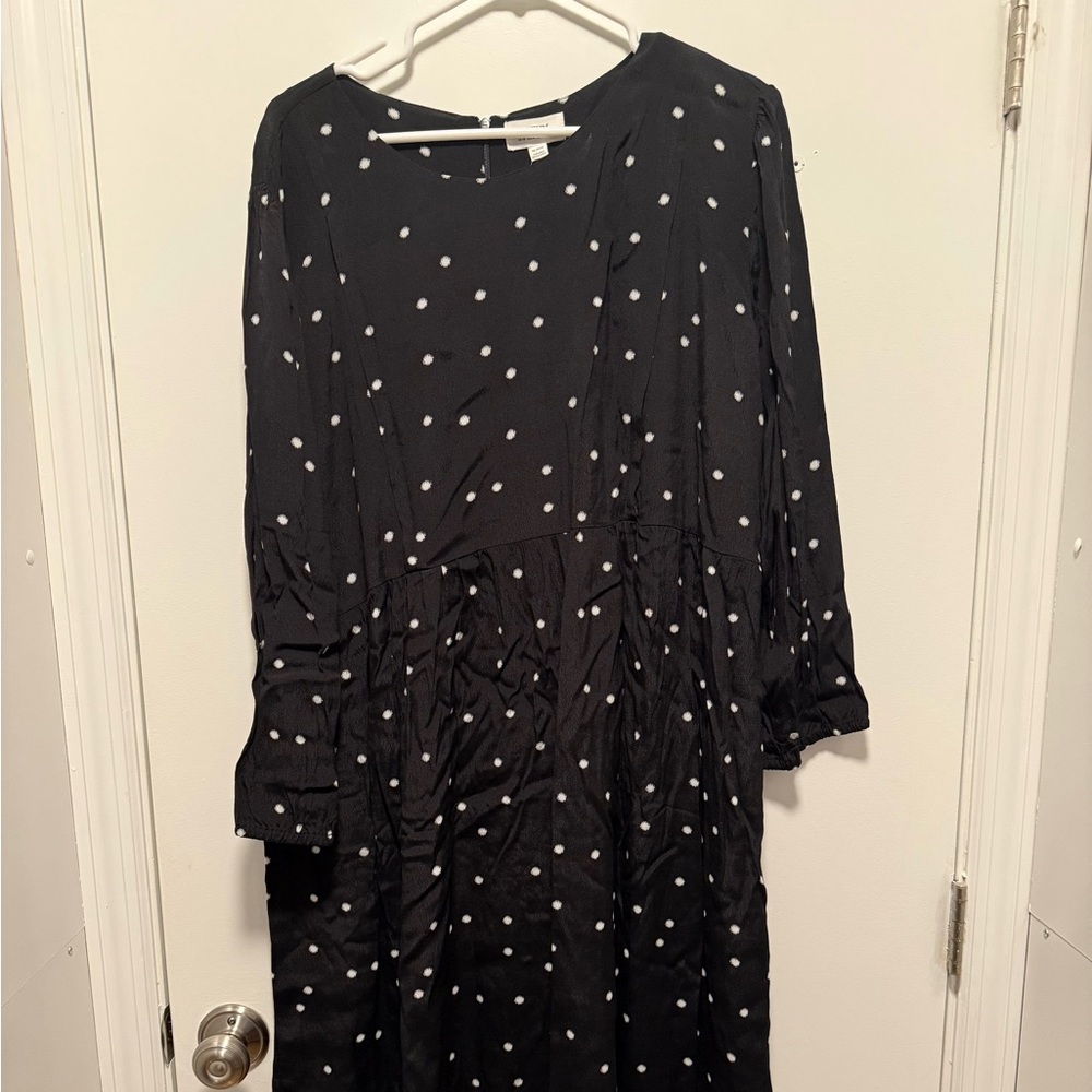 NWT Black Polka Dot Seraphine Size 14 Maternity/Nursing Dress